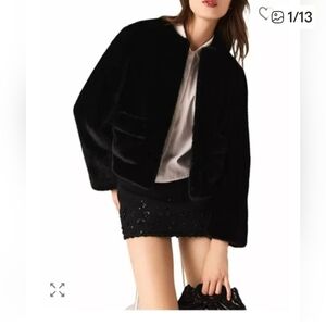 Maje Short Faux Fur Jacket Size 38 M $610